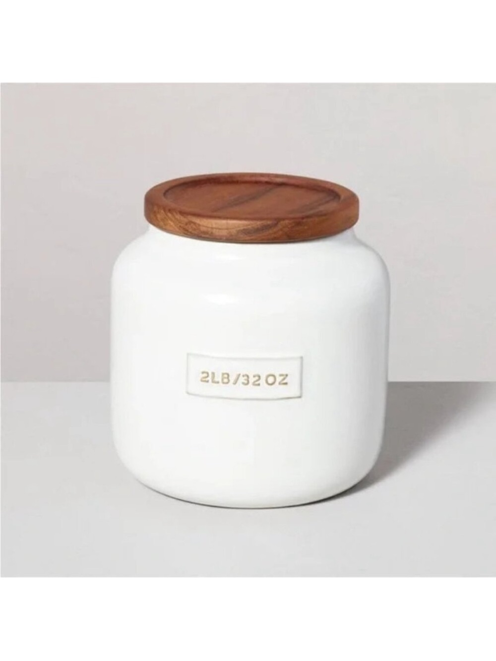 32oz & 2 Lb Dry Goods Stoneware Canister with Wood Lid - Hearth & Hand™ Magnolia